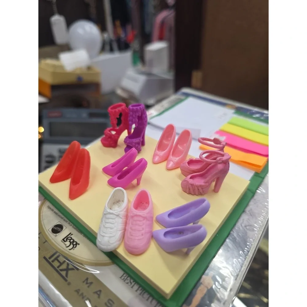Barbie Doll Shoes Vintage 1990s Superstar Era PUMPS Lot of 7 PAIRS High Heel